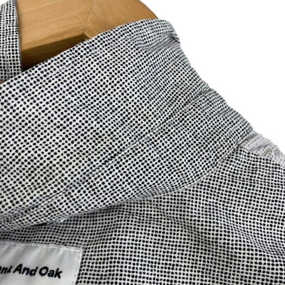 Frank And Oak Men's White Black Polka Dot Short Sleeve Button Up Shirt US S - Picture 2 of 9